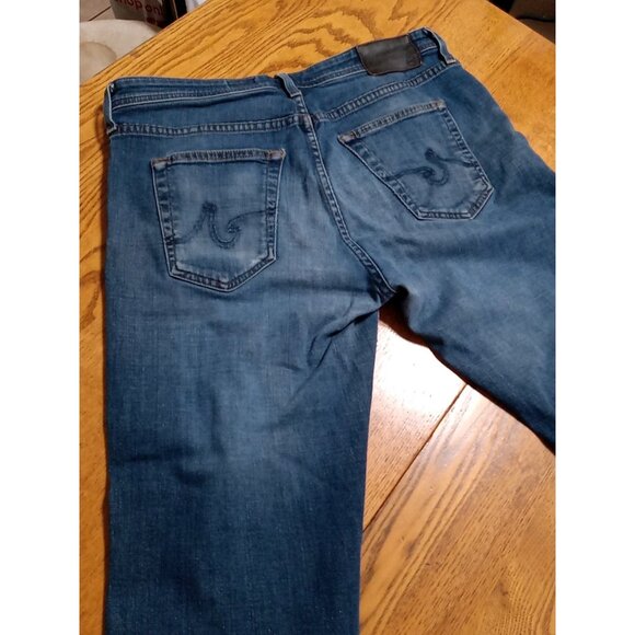 AG ADRIANO GOLDSCHMIED Jeans Mens 32 X 32 BLUE Distressed Hole Preowned Summer - Picture 12 of 15